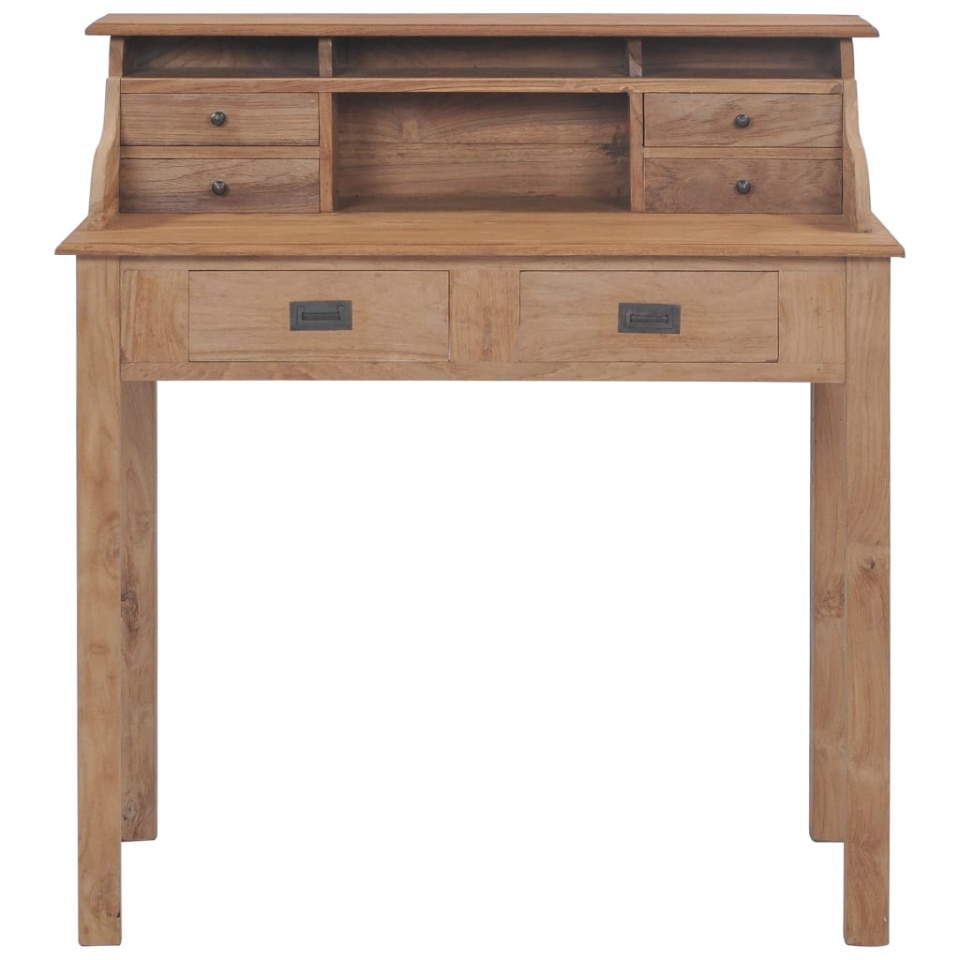 Birou, 90x50x100 cm, lemn masiv de tec - 2 | YEO