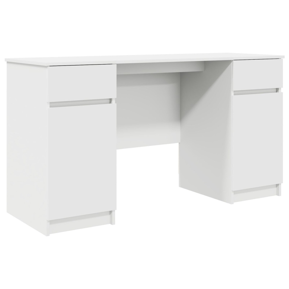 Birou, alb, 140x49x76 cm, lemn prelucrat - 1 | YEO
