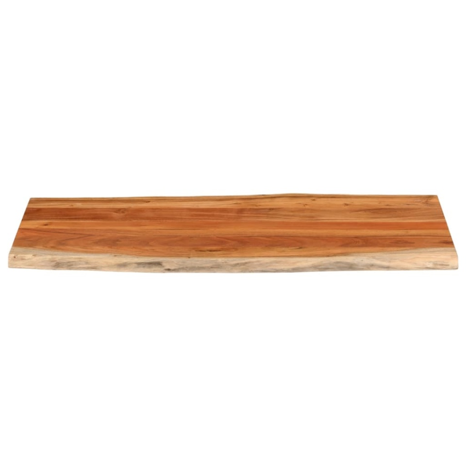 Blat masă, 140x60x2,5 cm dreptunghiular lemn acacia margine vie - 2 | YEO