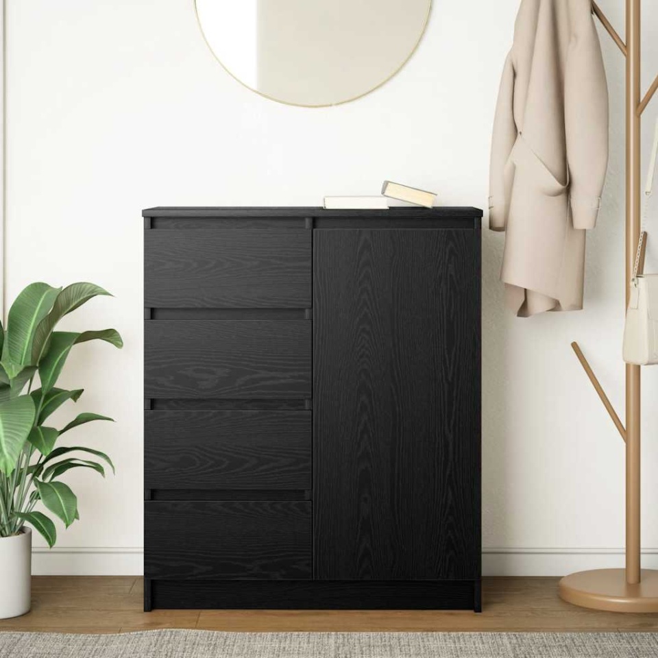 Bufetă cu sertare Stejar negru 71x35x84 cm Lemn prelucrat - 2 | YEO