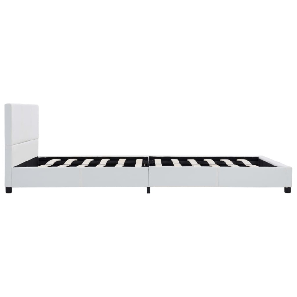 Cadru de pat, alb, 140x200 cm, piele ecologică - 3 | YEO