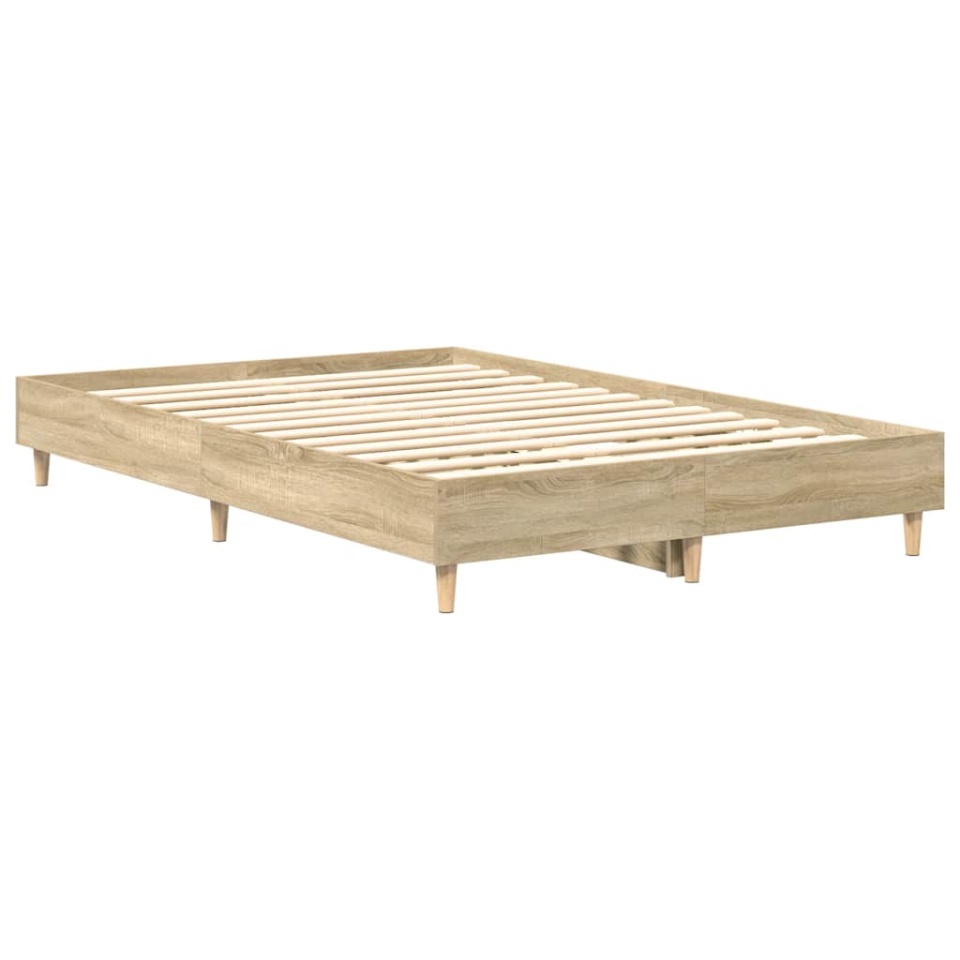 Cadru de pat fără saltea Stejar Sonoma 140x190cm Lemn prelucrat - 3 | YEO