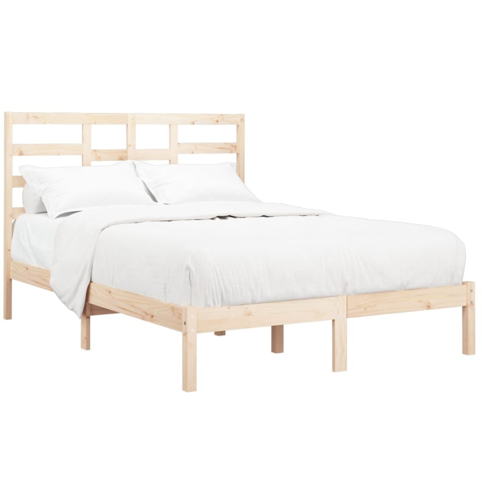Cadru de pat mic dublu, 120x190 cm, lemn masiv - 2 | YEO
