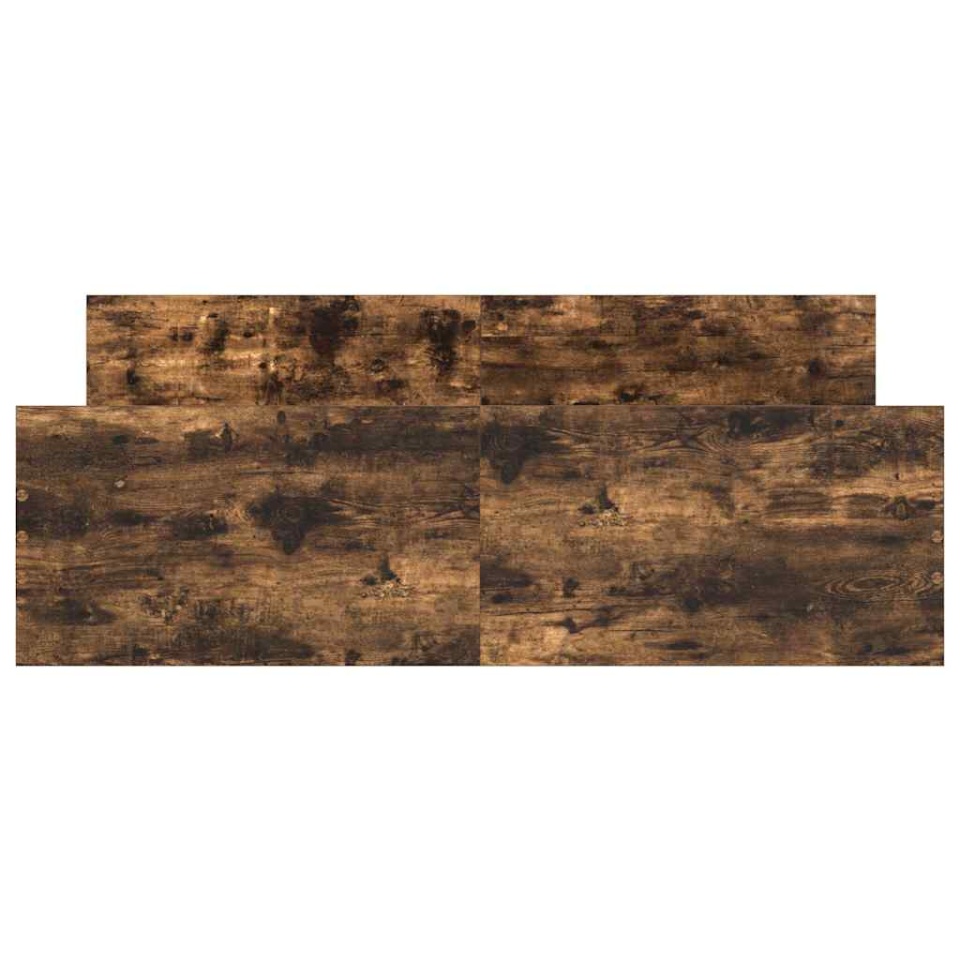 Cadru pat cu tăblie la cap/picioare, stejar fumuriu, 135x190 cm - 3 | YEO