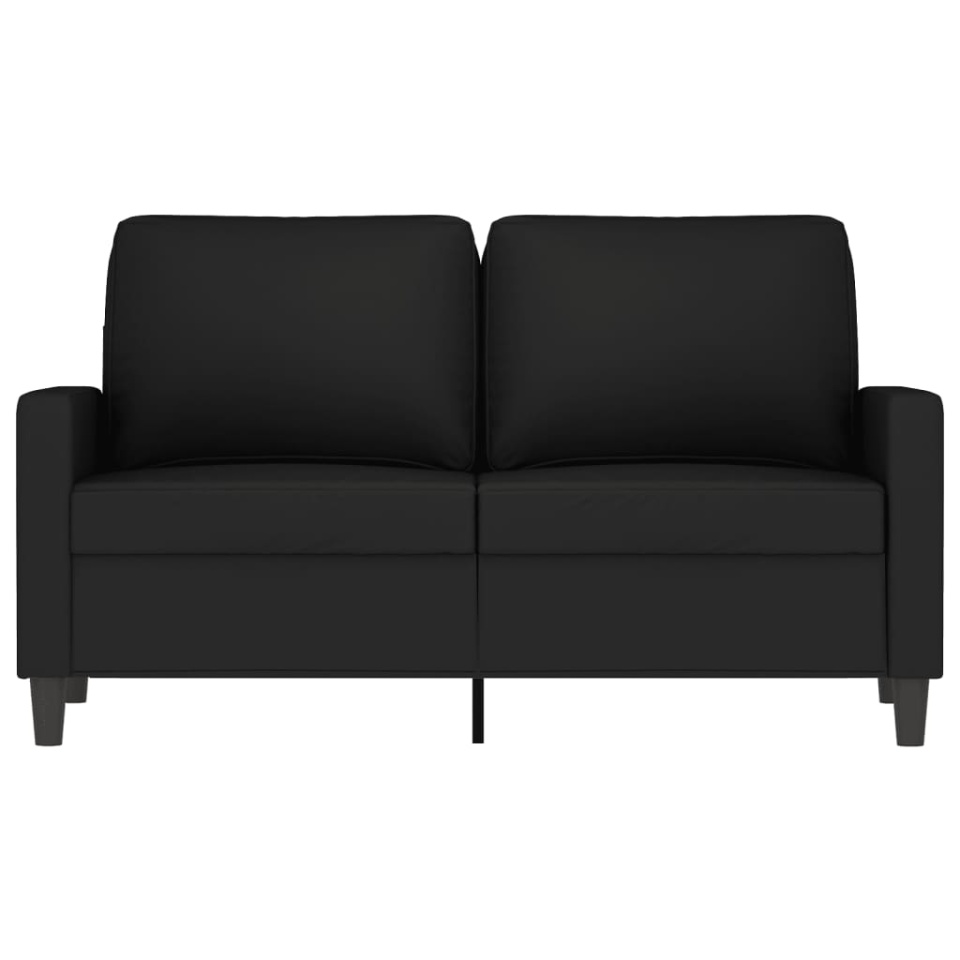 Canapea cu 2 locuri, negru, 120 cm, catifea - 2 | YEO