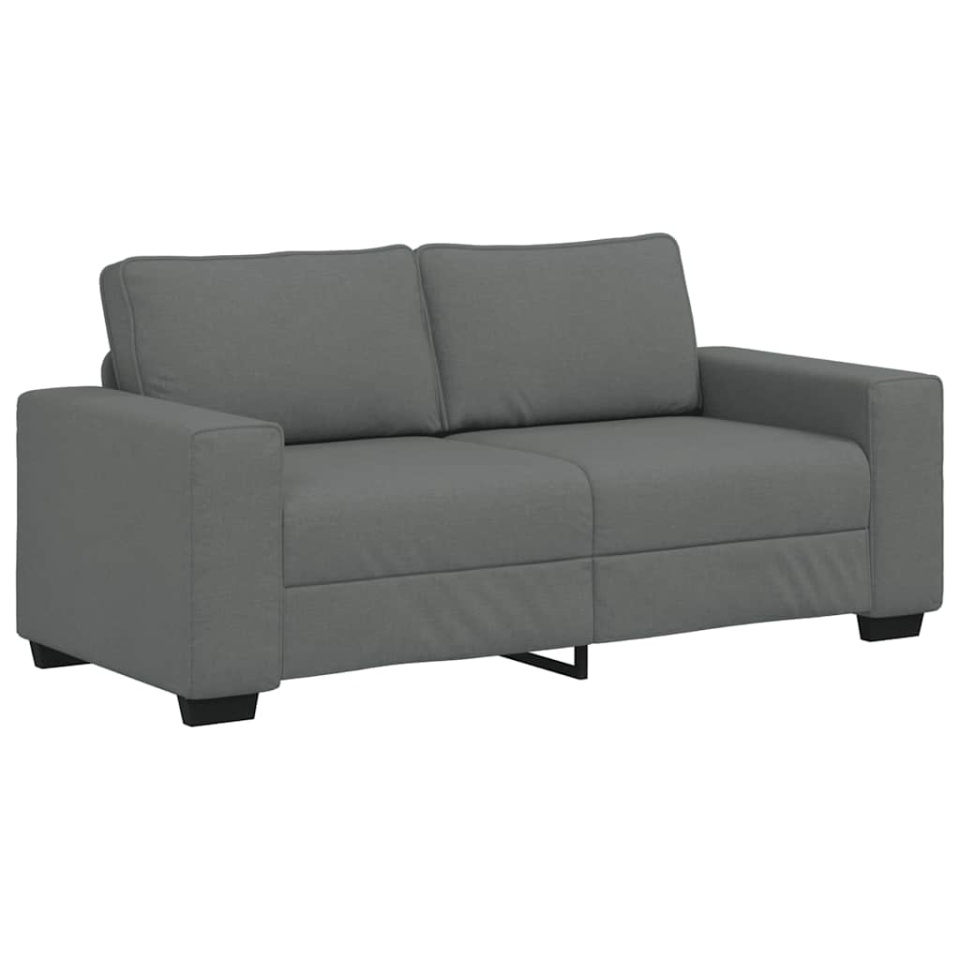 Canapea cu 2 locuri, țesătură gri închis, 140 cm - 1 | YEO
