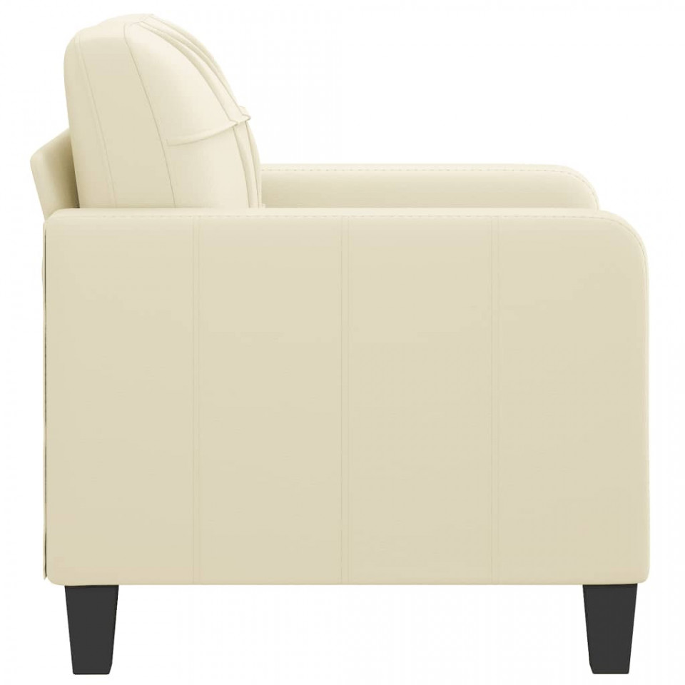 Canapea de o persoană, crem, 60 cm, piele ecologică - 3 | YEO