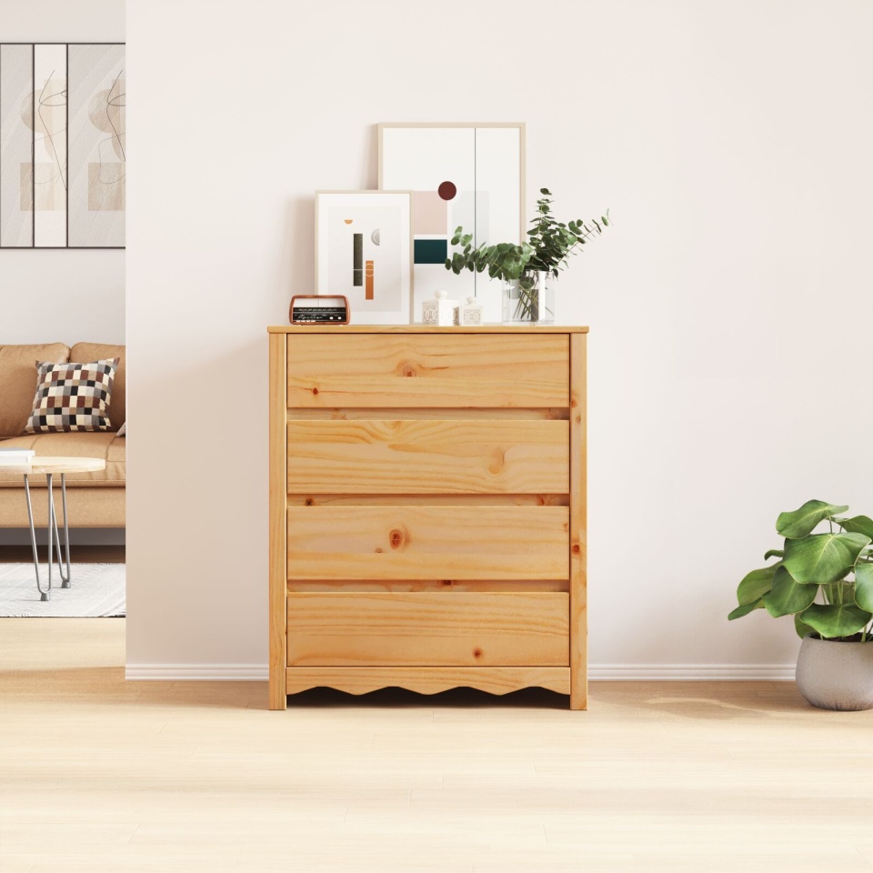 Comodă DRAMMEN 76,5x40x91 cm Lemn Solid Pin - 3 | YEO