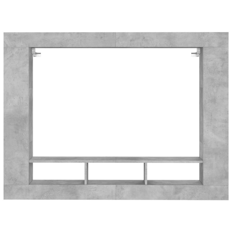 Comodă TV, gri beton, 152x22x113 cm, lemn prelucrat - 3 | YEO