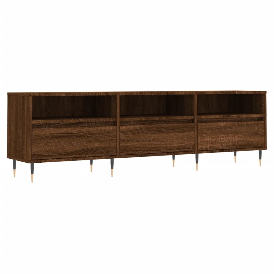Comodă TV, stejar maro, 150x30x44,5 cm, lemn prelucrat - 1 | YEO