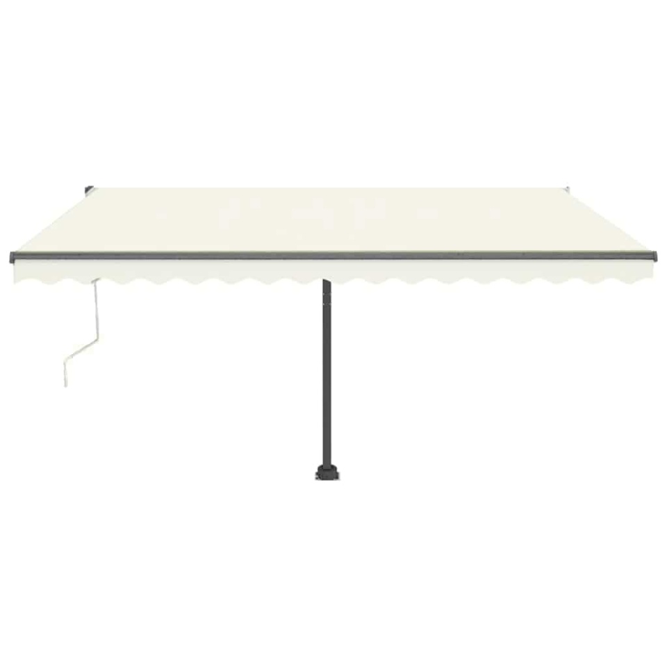 Copertină automată cu senzor vânt & LED, crem, 400x300 cm - 3 | YEO