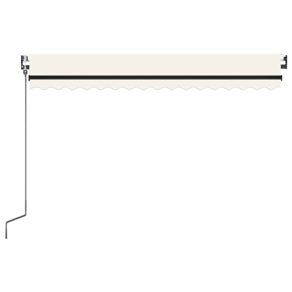 Copertină automată cu senzor vânt & LED, crem, 400x350 cm - 2 | YEO