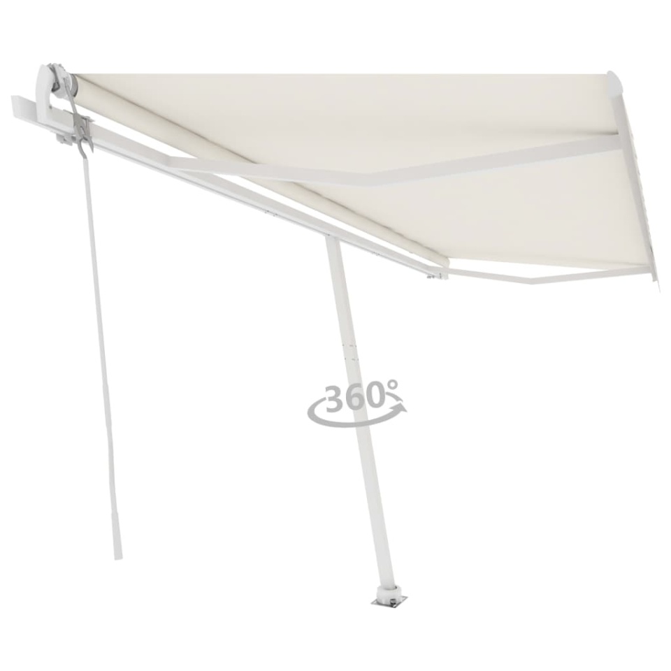 Copertină autonomă retractabilă automat, crem, 500x350 cm - 2 | YEO