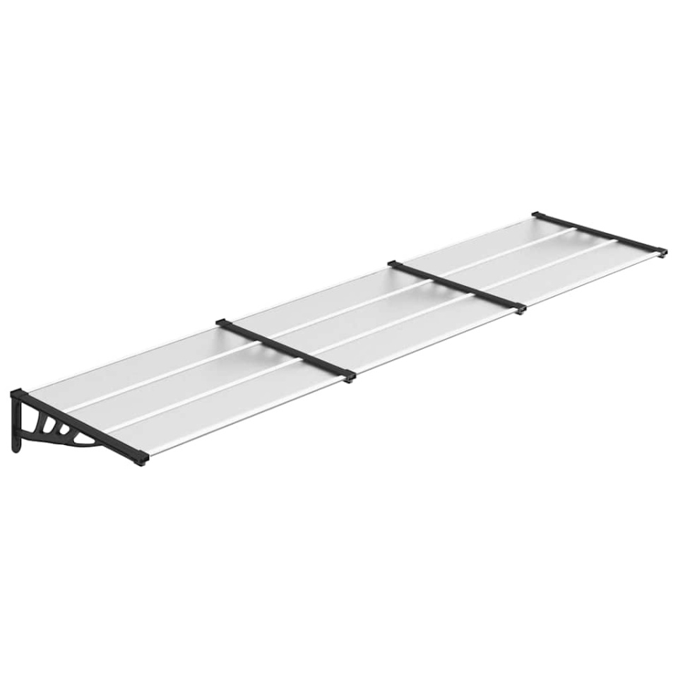 Copertină de ușă, negru și transparent 358,5x90 cm policarbonat - 1 | YEO