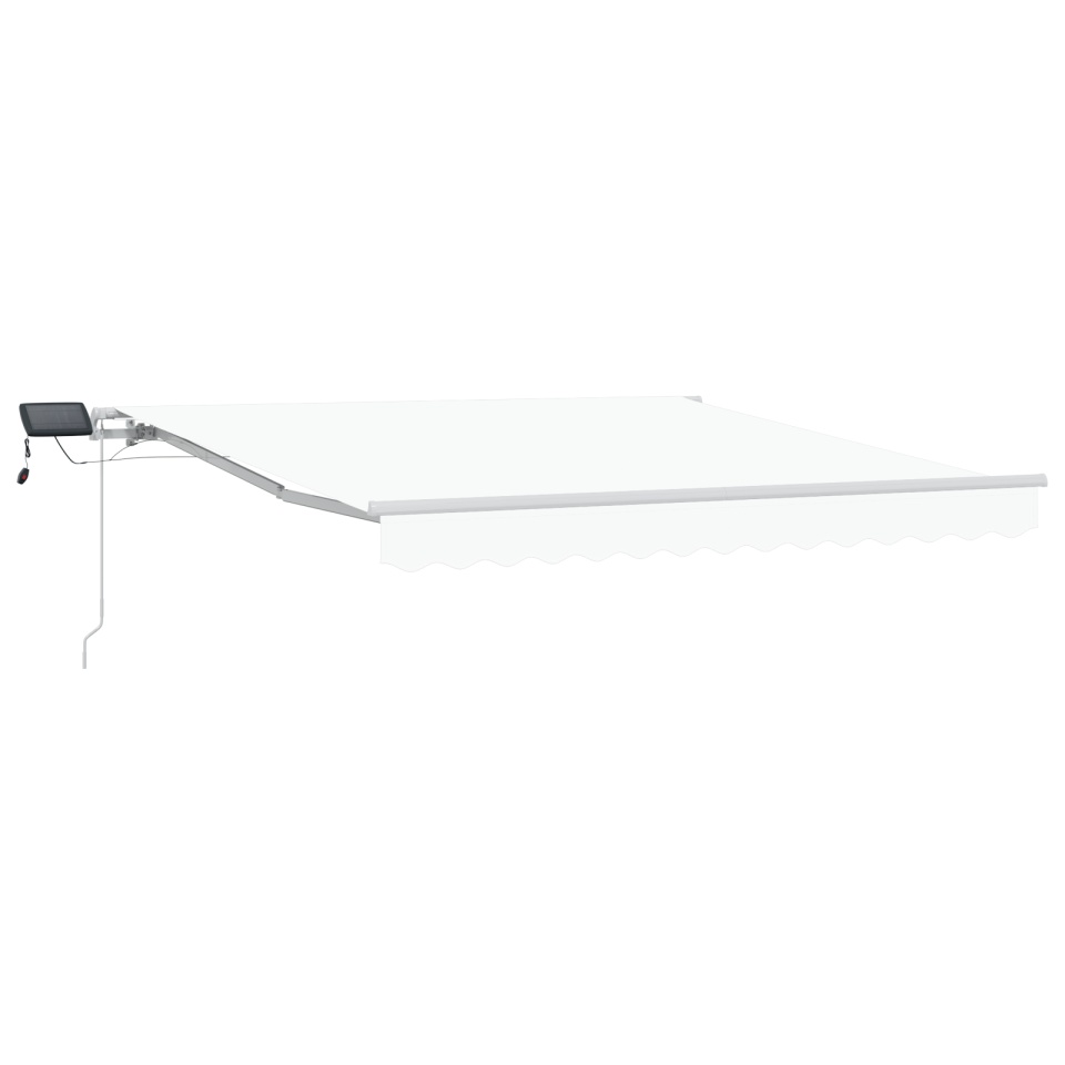 Copertină Manuală Retractabilă cu LED Alb 300x250 cm, Material de Înlocuire pentru Copertină pentru Cadru de 3x2.5 m Alb - 1 | YEO