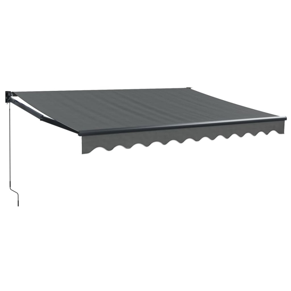 Copertină retractabilă, antracit, 3,5x2,5 m, textil și aluminiu - 1 | YEO
