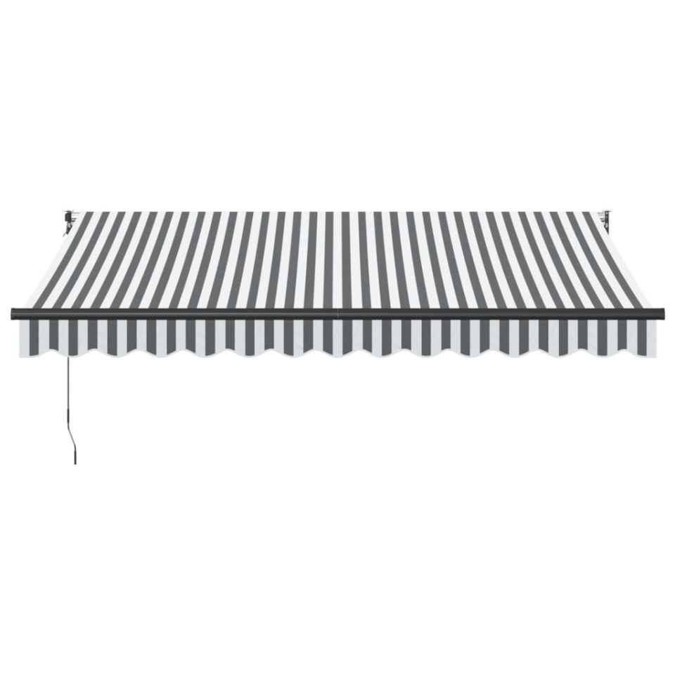 Copertină retractabilă antracit/alb, 3,5x2,5 m, textil/aluminiu - 2 | YEO