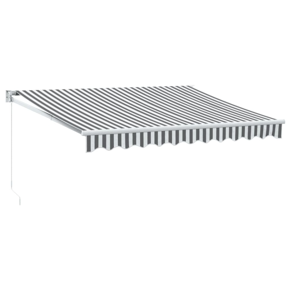 Copertină retractabilă antracit/alb, 3x2,5 m, textil/aluminiu - 1 | YEO