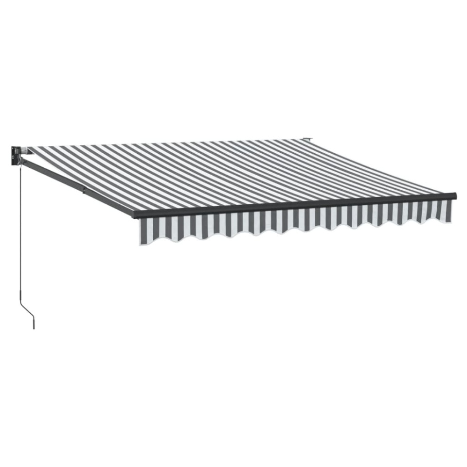 Copertină retractabilă antracit/alb, 3x2,5 m, textil/aluminiu - 1 | YEO
