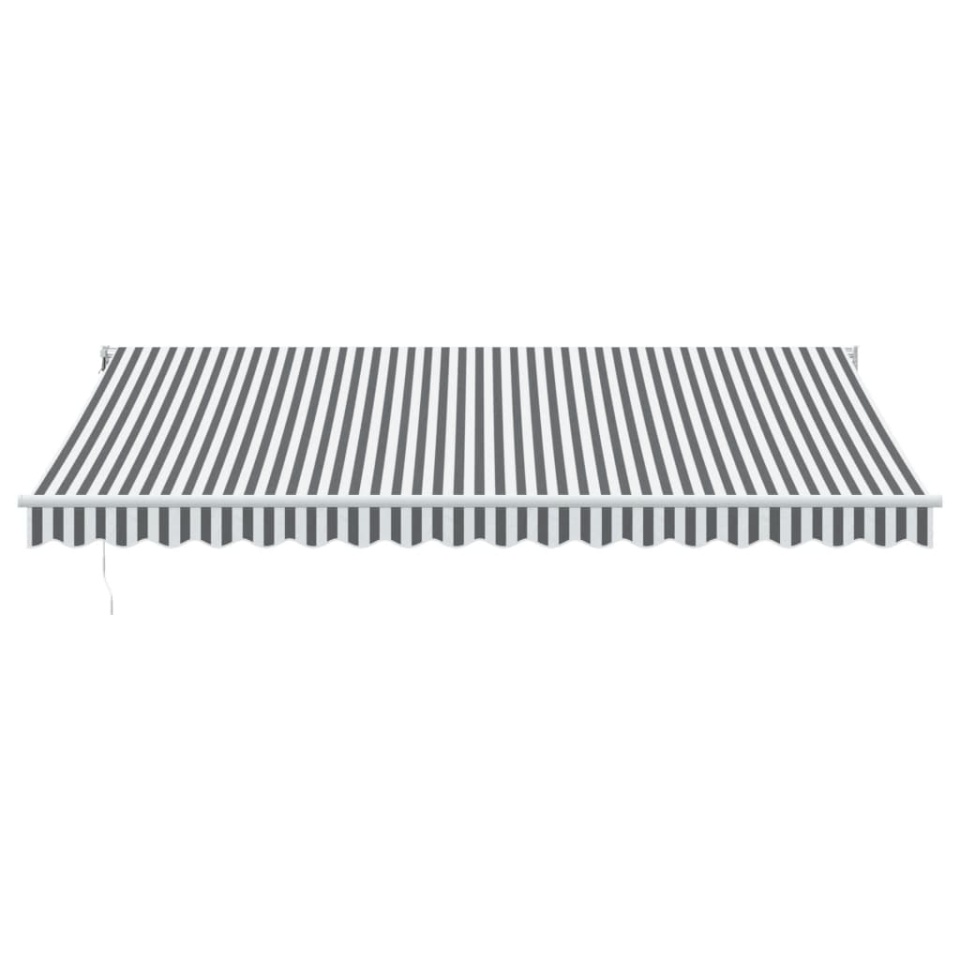 Copertină retractabilă antracit/alb, 4,5x3 m, textil/aluminiu - 2 | YEO