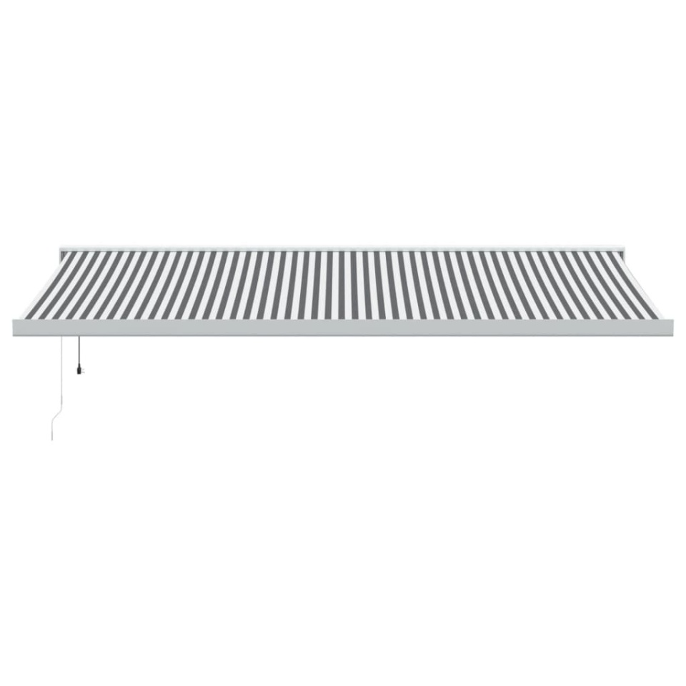 Copertină retractabilă antracit/alb, 5x3 m, textil/aluminiu - 2 | YEO