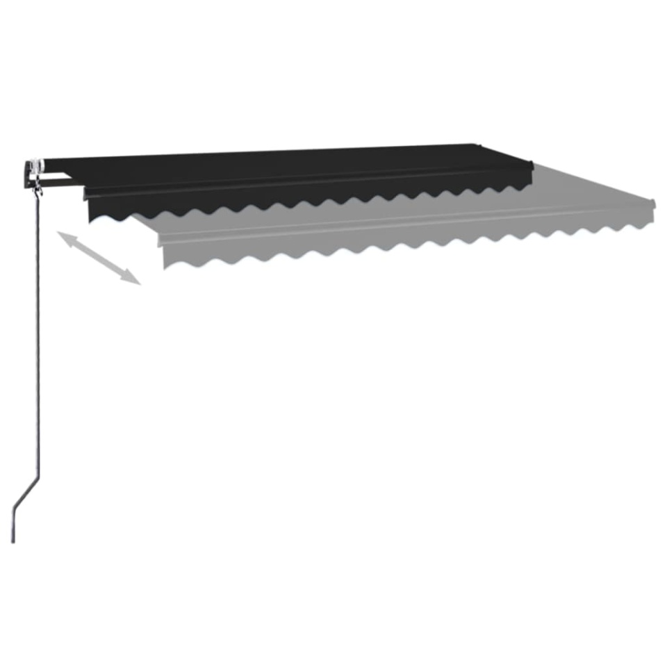 Copertină retractabilă automat, antracit, 400x350 cm - 2 | YEO