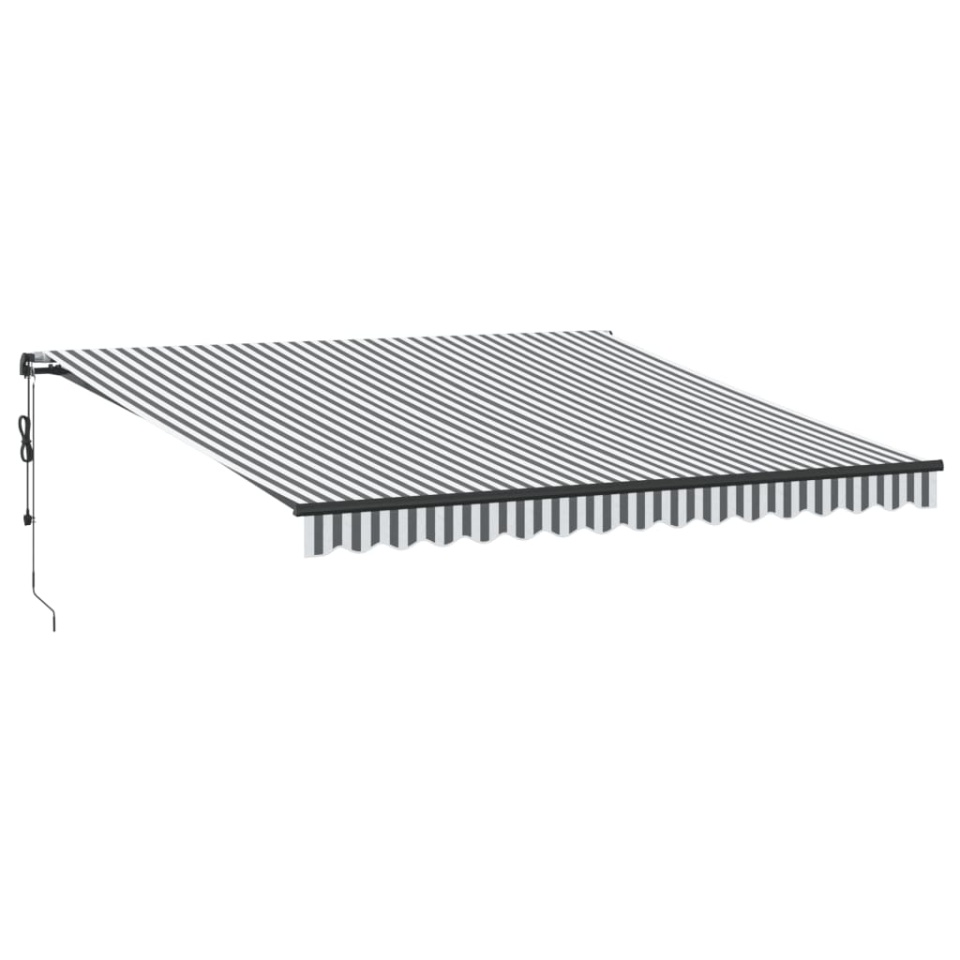 Copertină retractabilă automat, antracit/alb, 400x300 cm - 1 | YEO