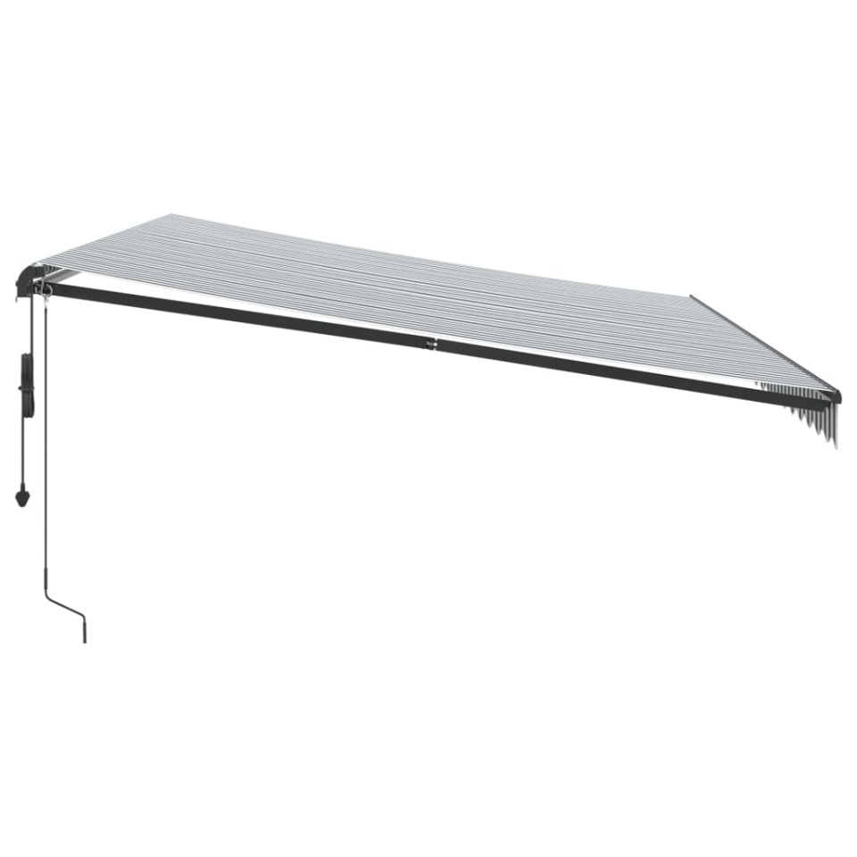 Copertină retractabilă automat, antracit/alb, 500x300 cm - 3 | YEO