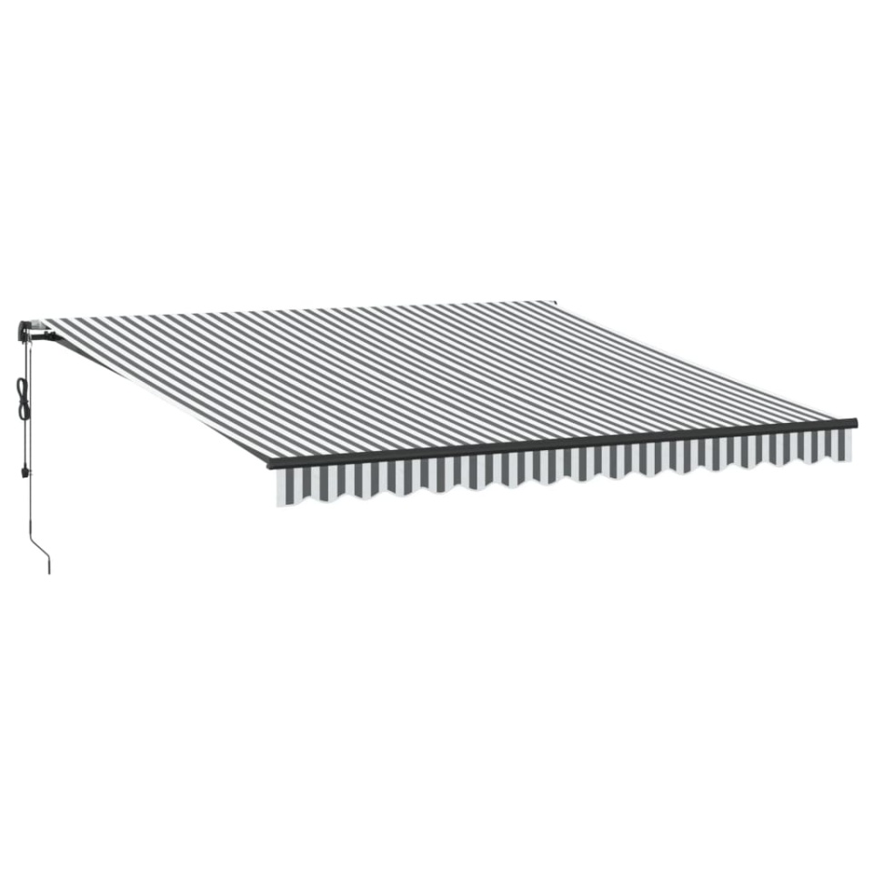 Copertină retractabilă automat cu LED, antracit/alb, 400x300 cm - 1 | YEO