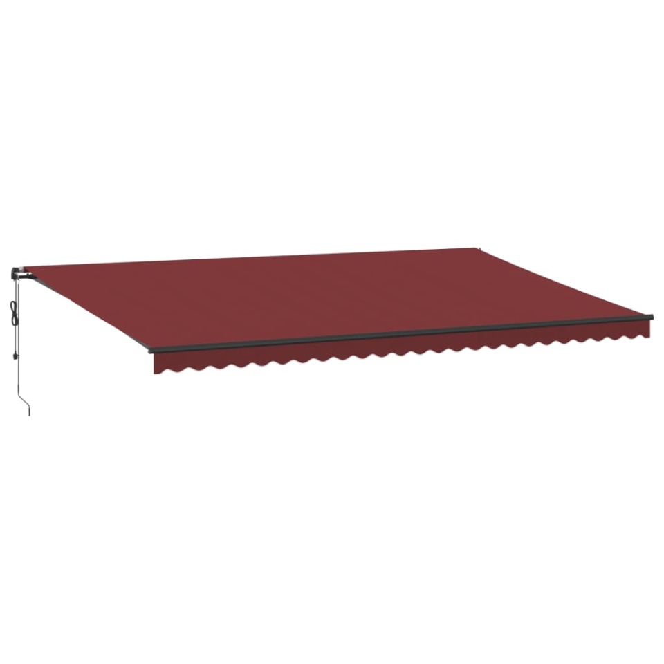 Copertina retractabilă automat cu LED-uri, vișiniu, 600x300 cm - 1 | YEO