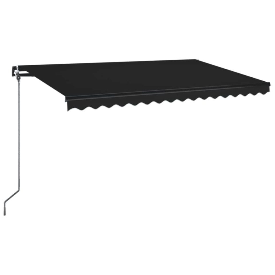 Copertină retractabilă manual, antracit, 450x350 cm - 1 | YEO