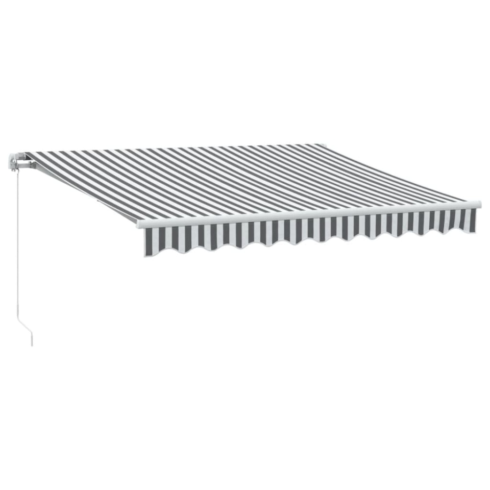 Copertină retractabilă manual, antracit/alb, 300x250 cm - 1 | YEO