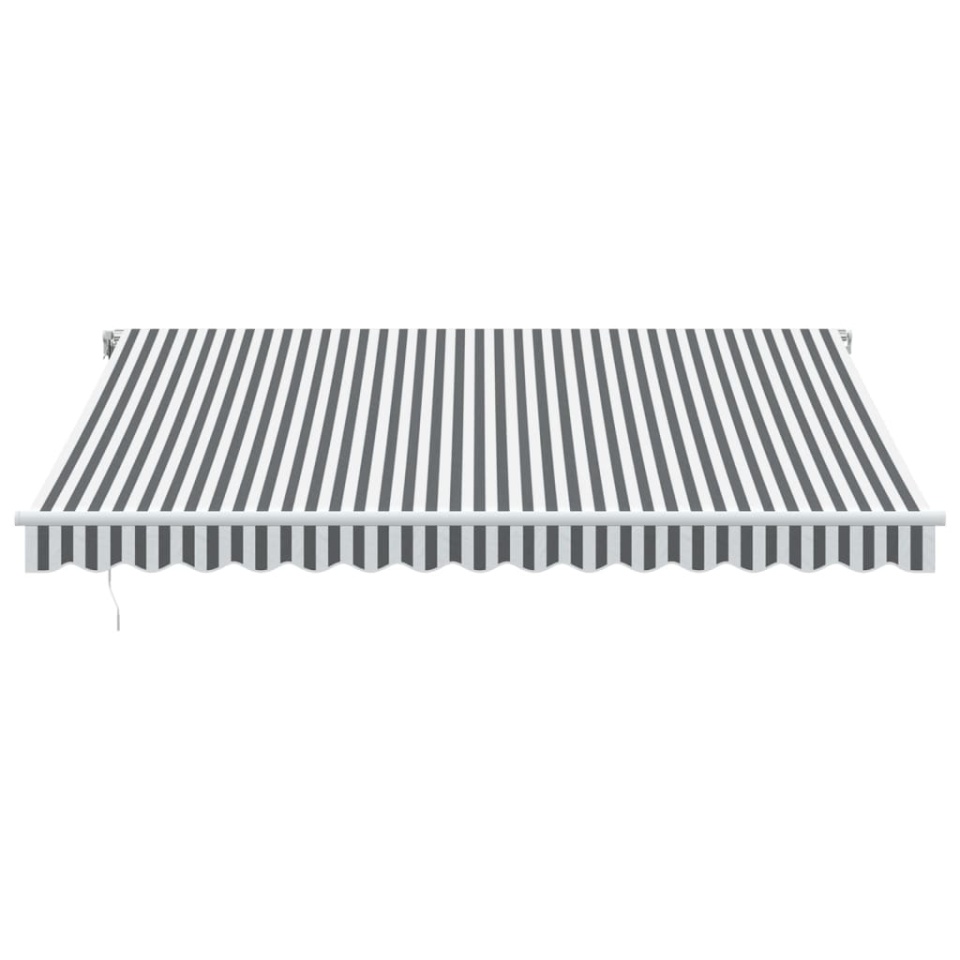 Copertină retractabilă manual, antracit/alb, 400x350 cm - 2 | YEO