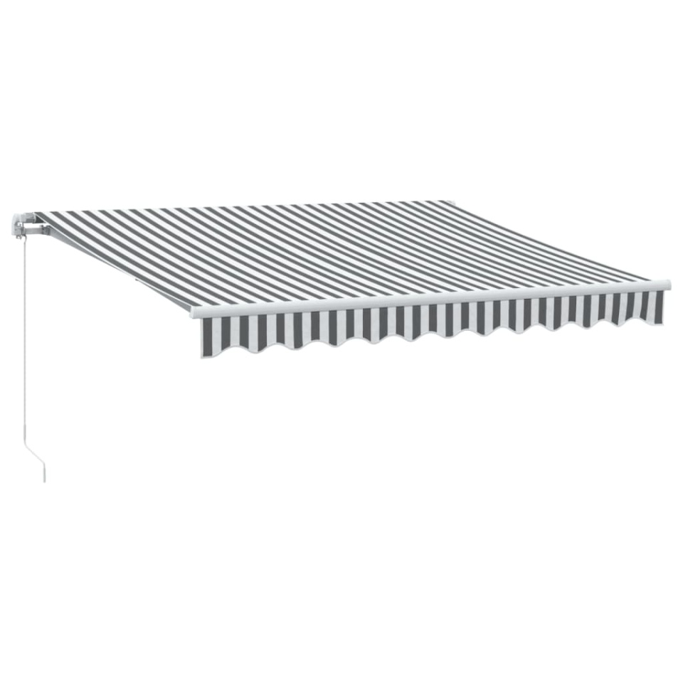 Copertină retractabilă manual cu LED, antracit/alb, 300x250 cm - 1 | YEO