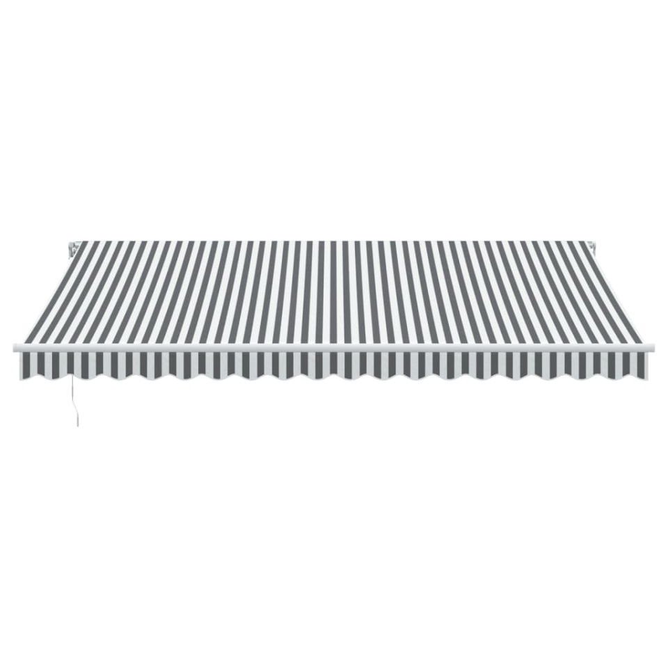 Copertină retractabilă manual cu LED, antracit/alb, 450x300 cm - 3 | YEO