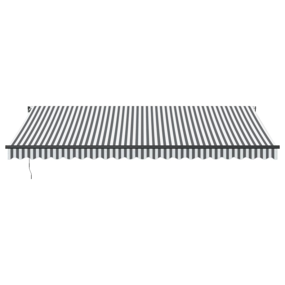 Copertină retractabilă manual cu LED, antracit/alb, 500x300 cm - 3 | YEO