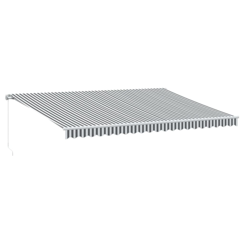 Copertină retractabilă manual cu LED, antracit/alb, 500x300 cm - 1 | YEO