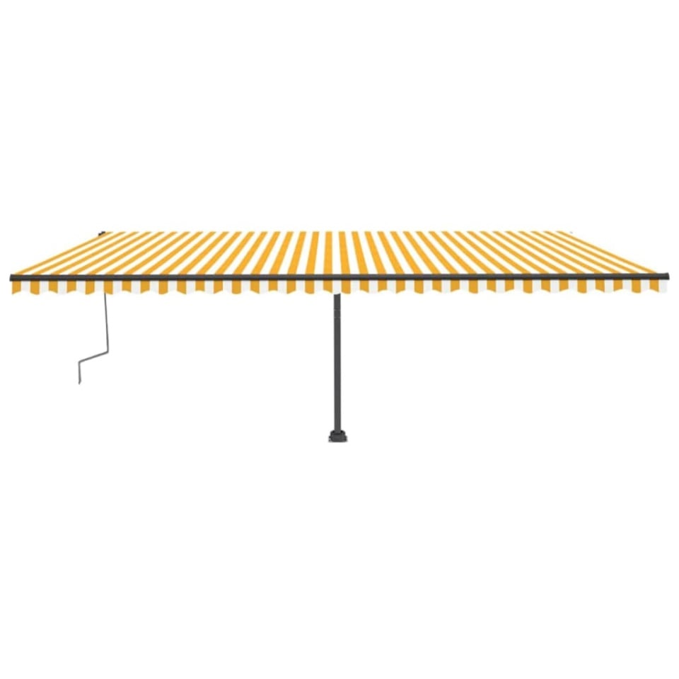 Copertină retractabilă manual cu LED, galben și alb, 600x300 cm - 3 | YEO