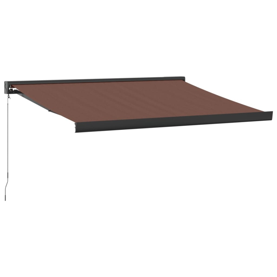 Copertină retractabilă manual, maro, 350x250 cm - 1 | YEO