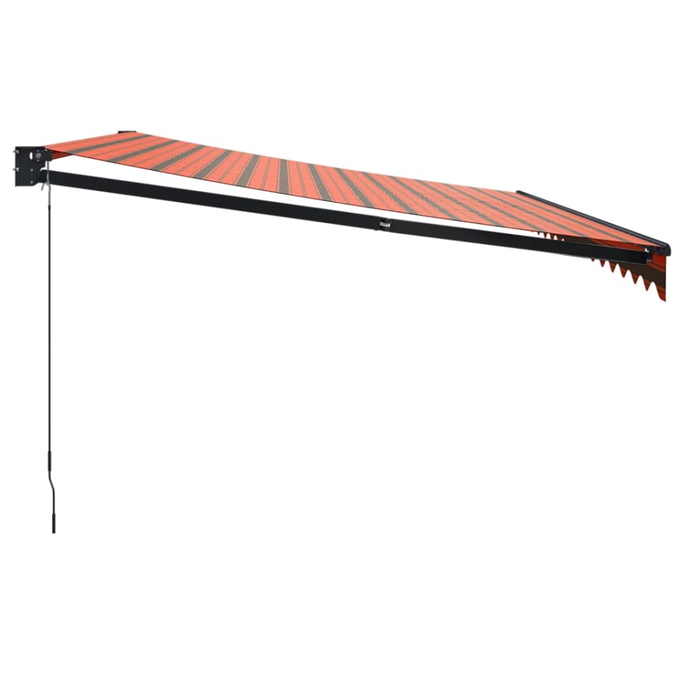 Copertină retractabilă portocaliu/maro 4x3 m, textil/aluminiu - 3 | YEO