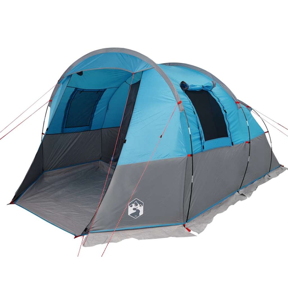 Cort de camping tunel pentru 4 persoane, albastru, impermeabil - 1 | YEO
