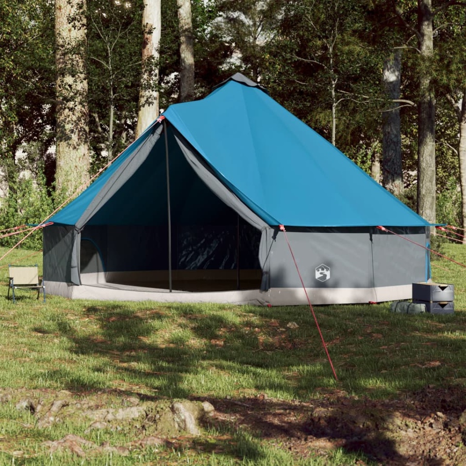 Cort de familie Tipi pentru 12 persoane, albastru, impermeabil - 2 | YEO