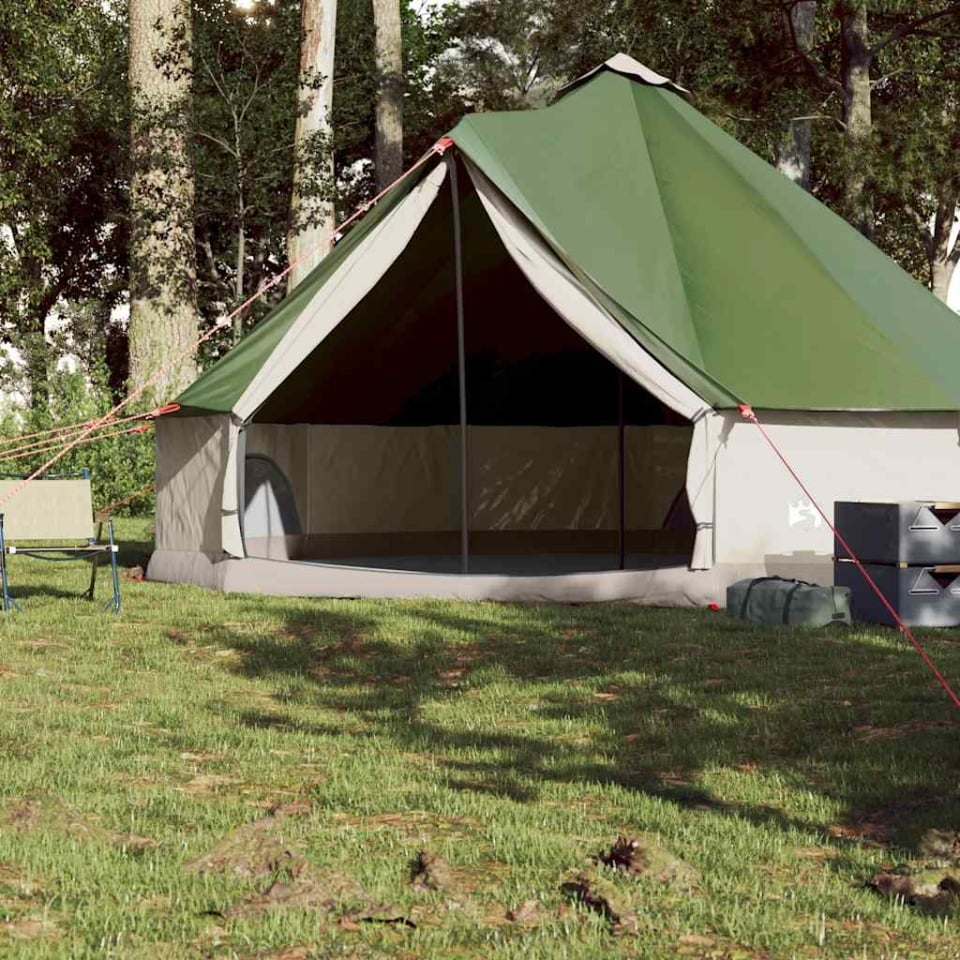 Cort de familie Tipi pentru 8 persoane, verde, impermeabil - 2 | YEO
