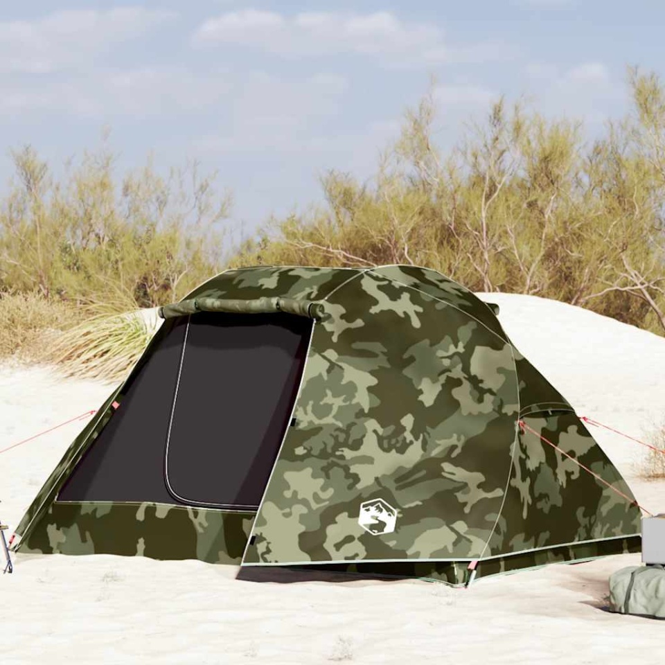 Cort de pescuit pentru 5 persoane, camuflaj, impermeabil