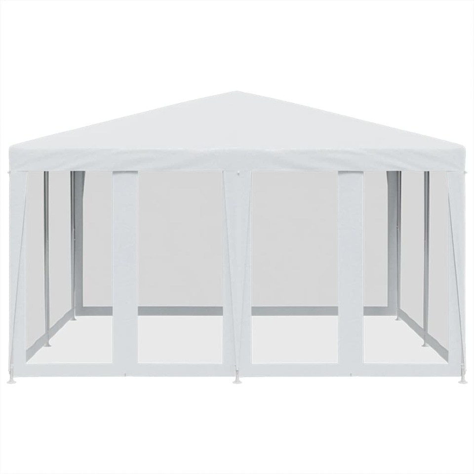Cort de petrecere cu 4 pereți din plasă, alb, 4x4 m, HDPE - 2 | YEO