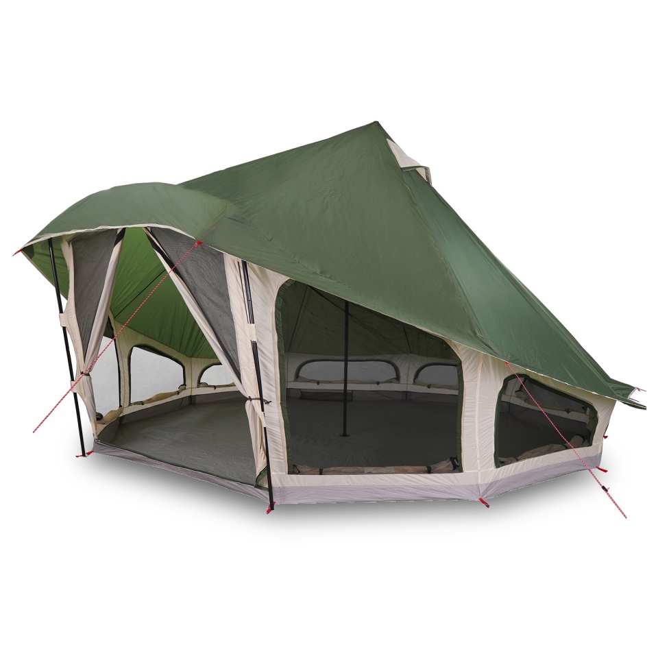 Cort pentru Familie Tipi Verde 10-Persoane Impermeabil - 2 | YEO