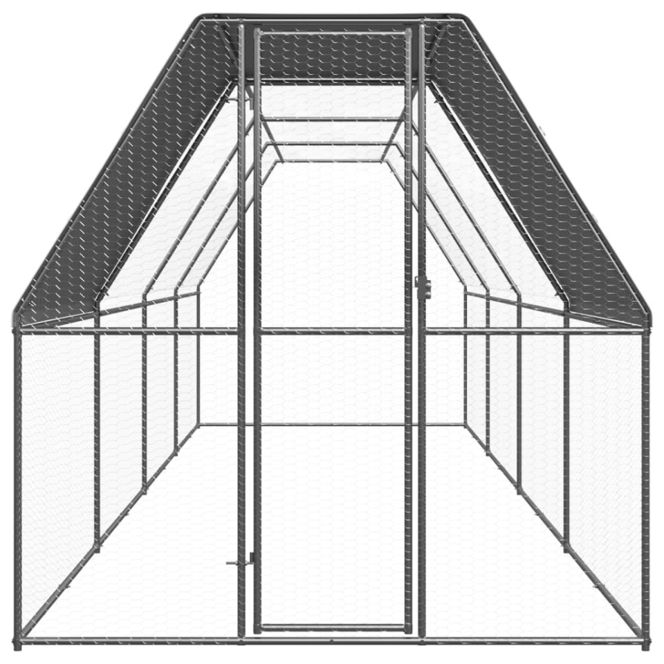 Coteț de exterior pentru păsări, 2x8x2 m, oțel zincat - 1 | YEO