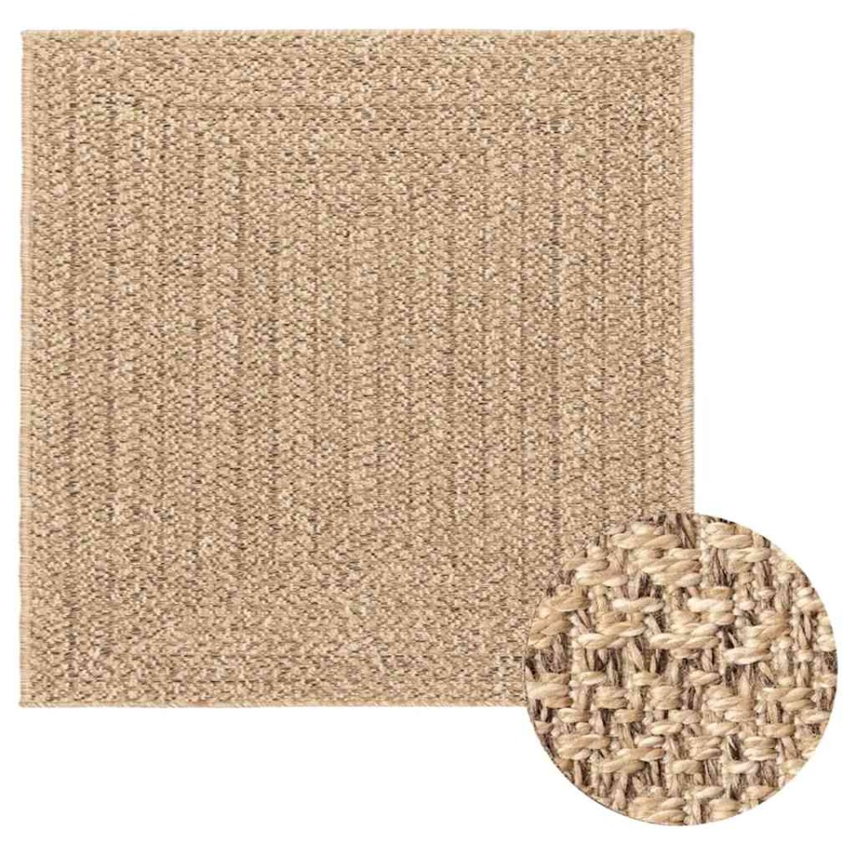 Covor ZIZUR aspect iută, 240x240cm, pentru interior și exterior - 1 | YEO