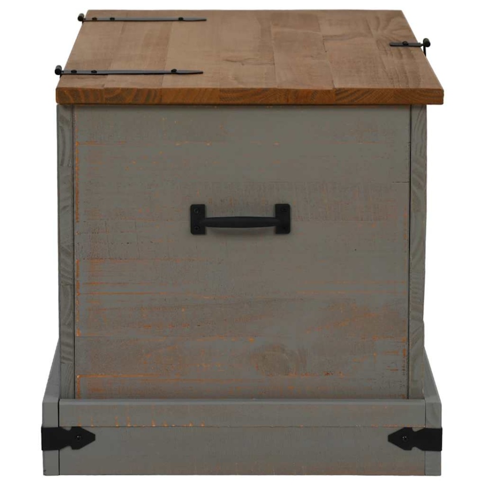Cufă de depozitare HALDEN gri 91x48x47 cm lemn masiv de pin - 3 | YEO