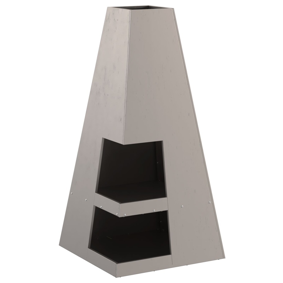 Cuptor de foc cu depozitare pentru lemne 50x50x100 cm Oțel rezistent la intemperii - 3 | YEO